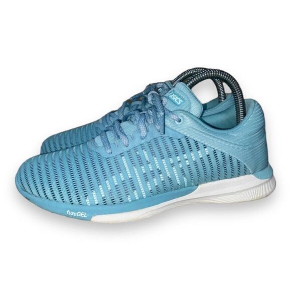Asics FuzeX Adapt T885N Porcelain Blue Women's 6.5 - Picture 1 of 10